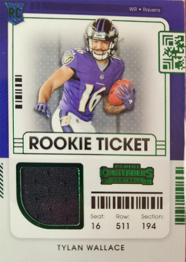 Tylan Wallace 2021 Contenders #RTS-TW Green Foil RC