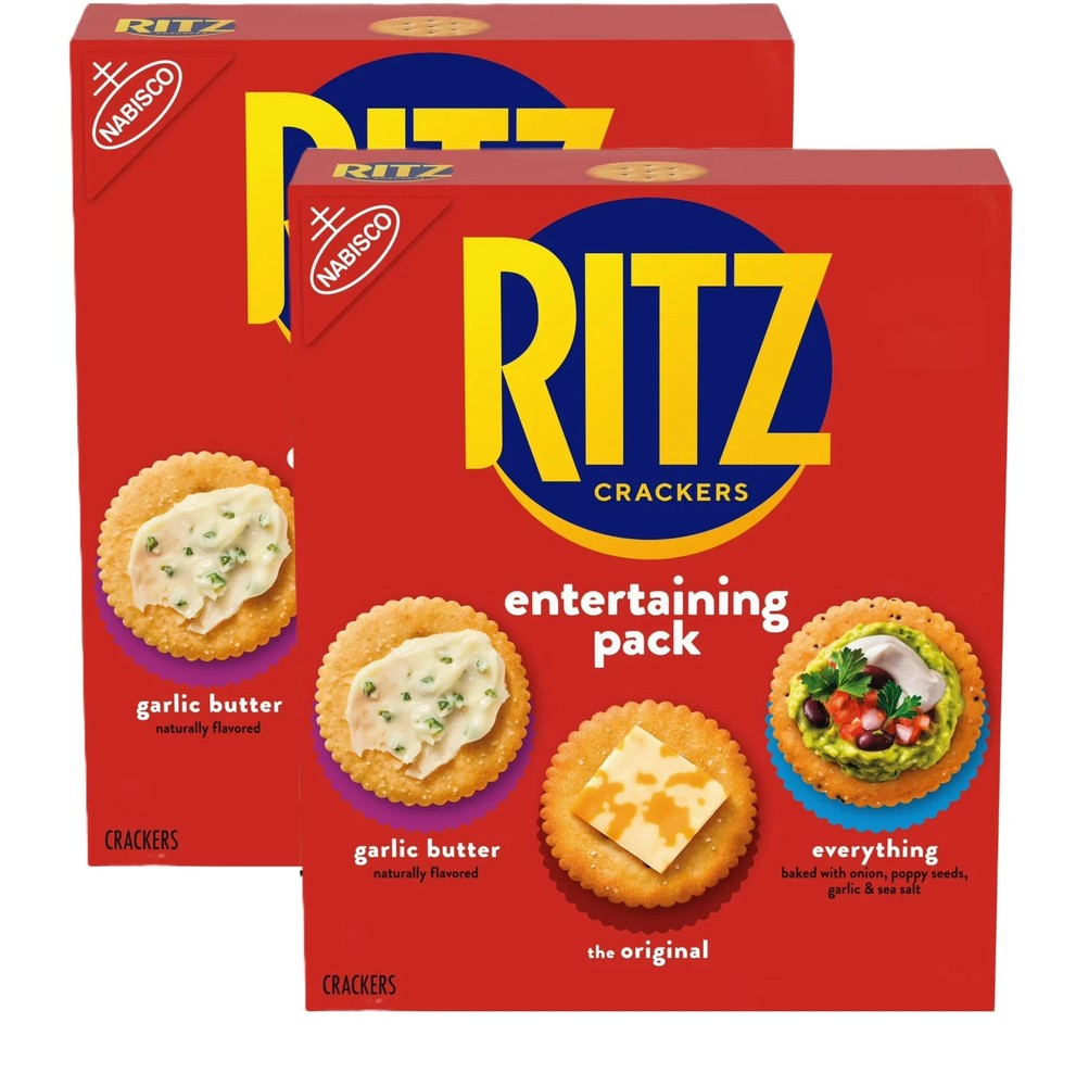 RITZ Crackers Variety Pack with Original Everything, Garlic Butter Crackers x 2