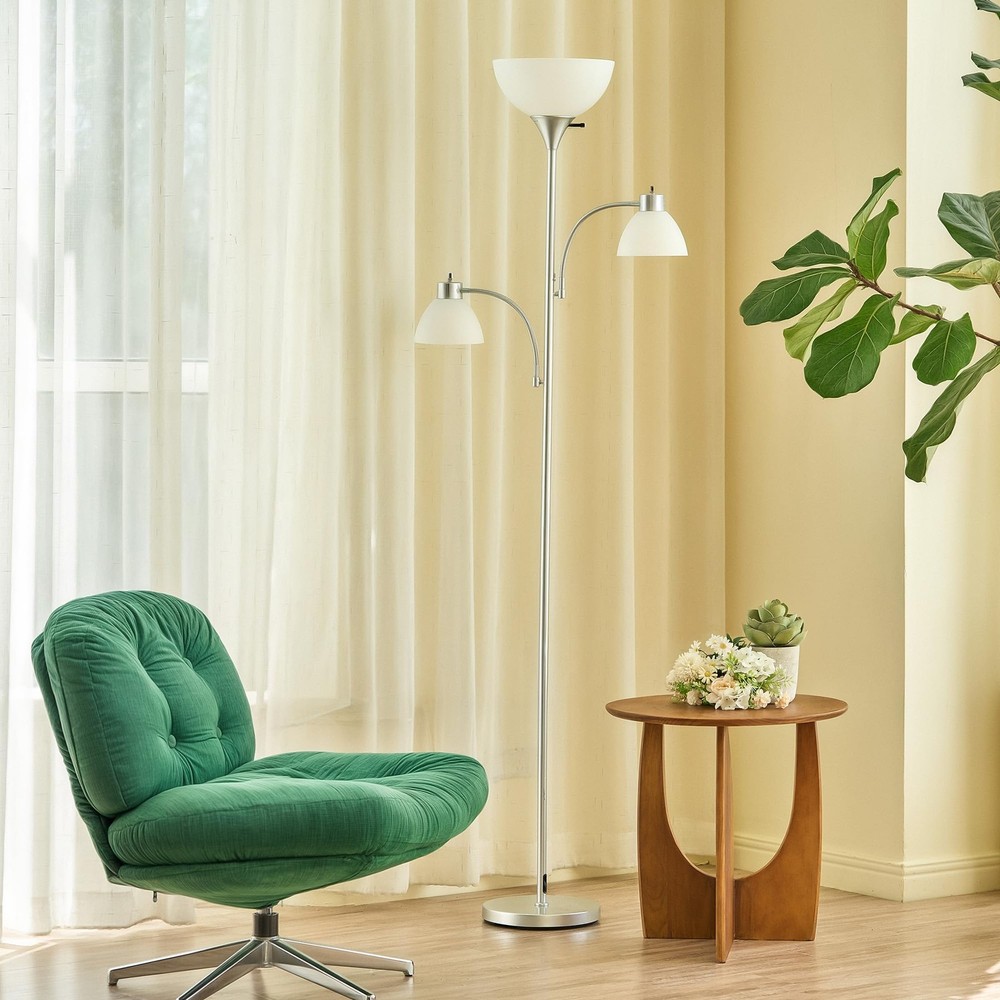 71-Inch Adjustable 3-Bulb Floor Lamp for Living Room Standing Light