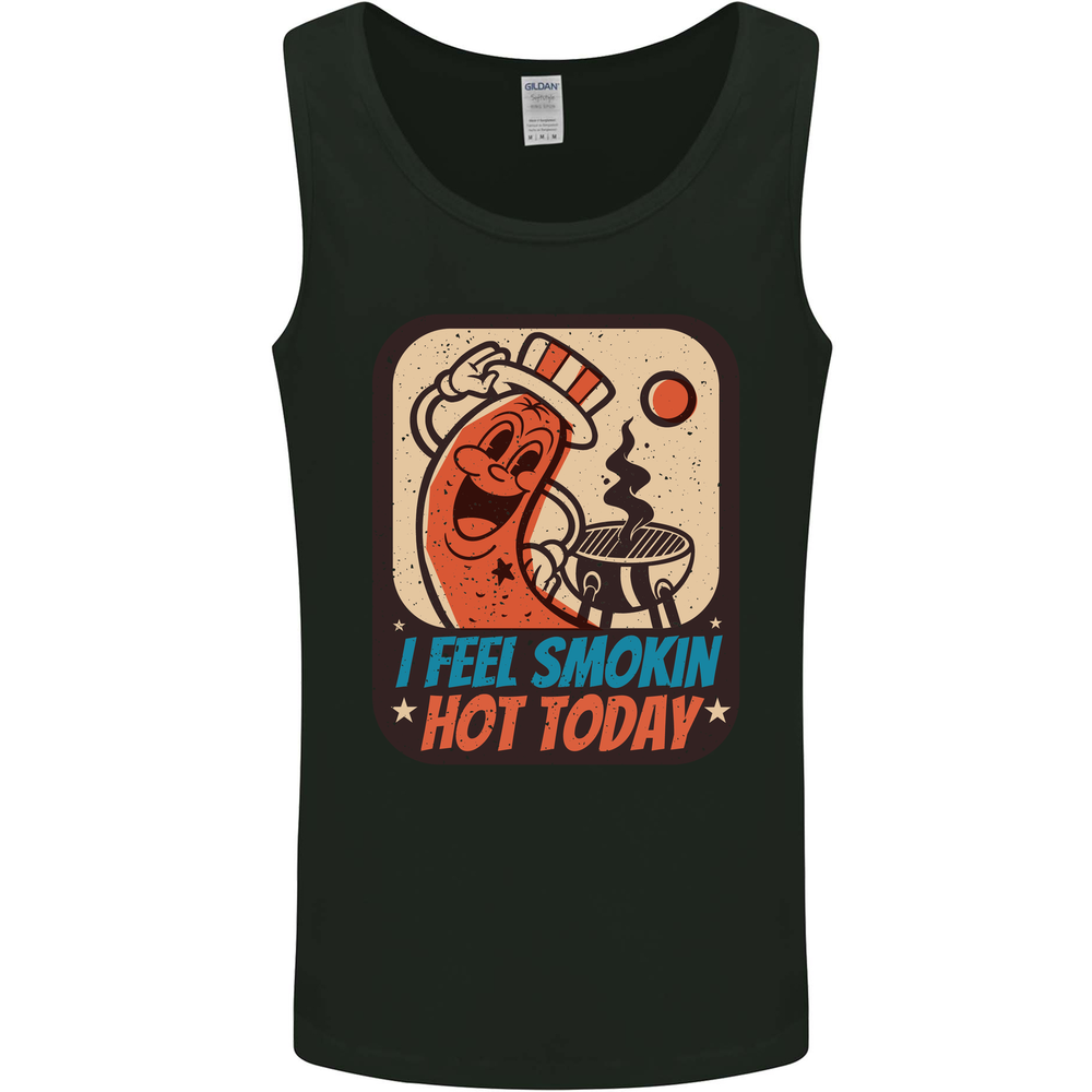 BBQ Smokin Hot Today Funny Grill Mens Vest Tank Top