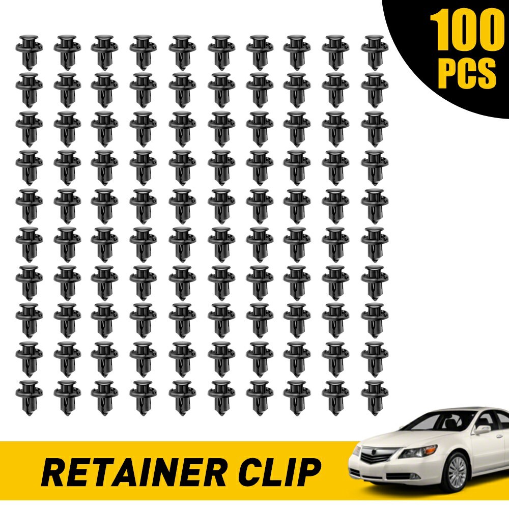100 PCS Bumper Fender Hood Moulding Side Garnish Grille Retainer Clip For Honda