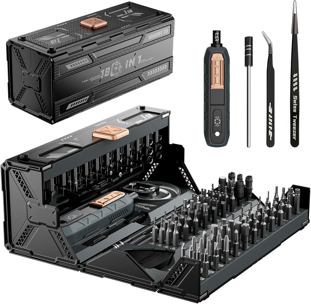 Multi-Bit Professional Screwdriver Kit with 160 Magnetic Bits - Ergonomic Design