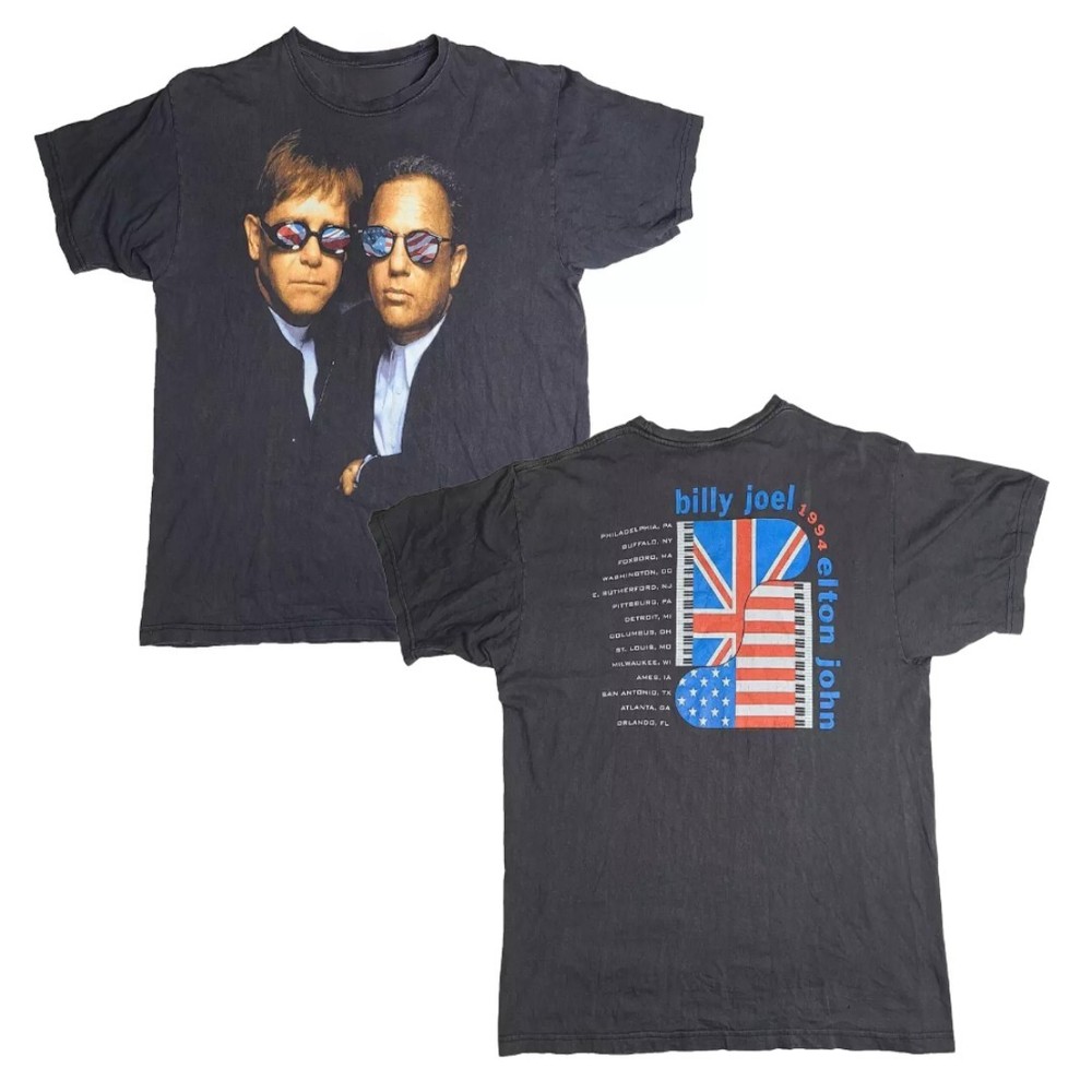 90s Elton John Billy Joel Summer Of 1994 Tour Band T-shirt P87149