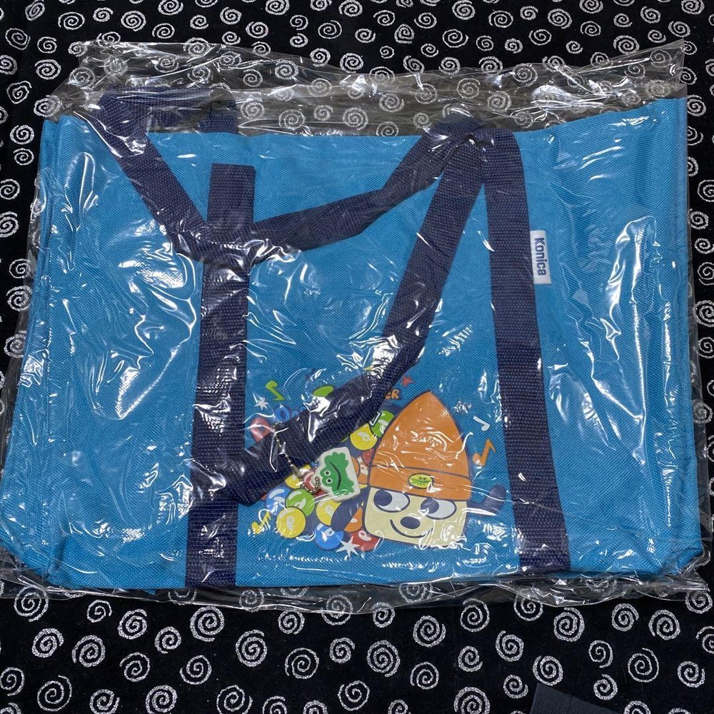 Parappa the Rapper Eco Bag Rare Blue Video Game Character Plastic Tote