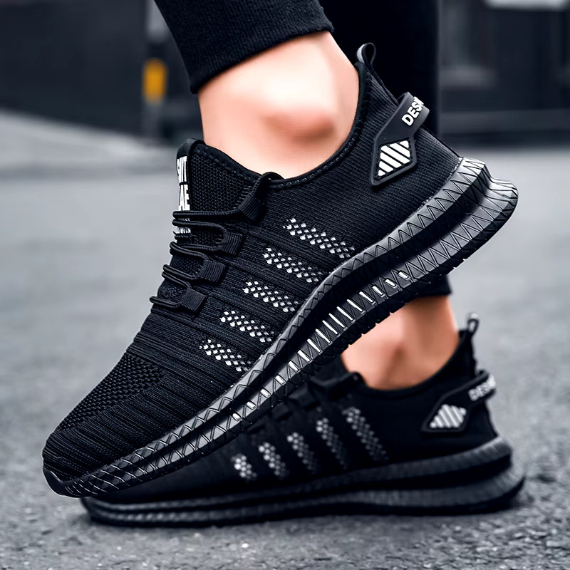 Fashion Shoes Men's Sneakers Mesh Design Lace-up Soft Sole & Orthopedic