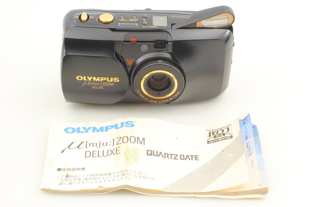 Olympus μ mju Stylus Zoom Deluxe 35mm Film Camera Mint Japan