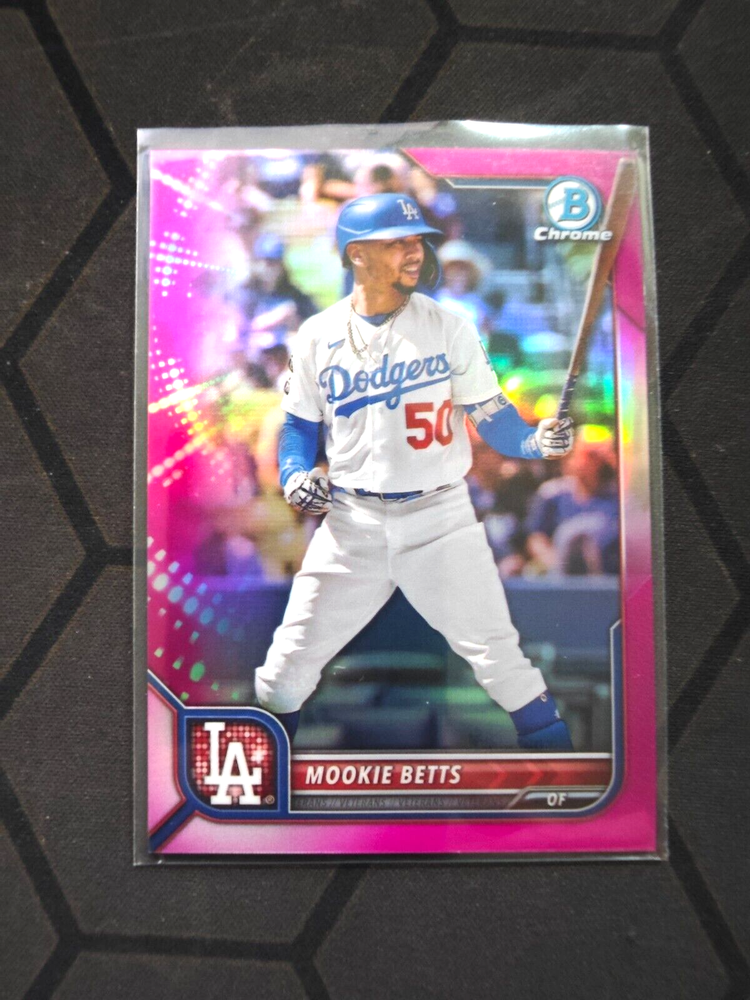 2022 Bowman Chrome Baseball Pink Refractor Mookie Betts 105/299