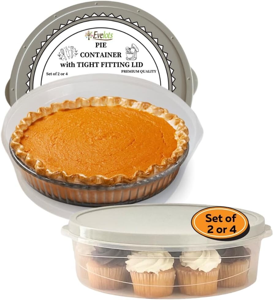 10-Inch Round Leak-Proof Pie Keeper Set for Versatile Food Storage
