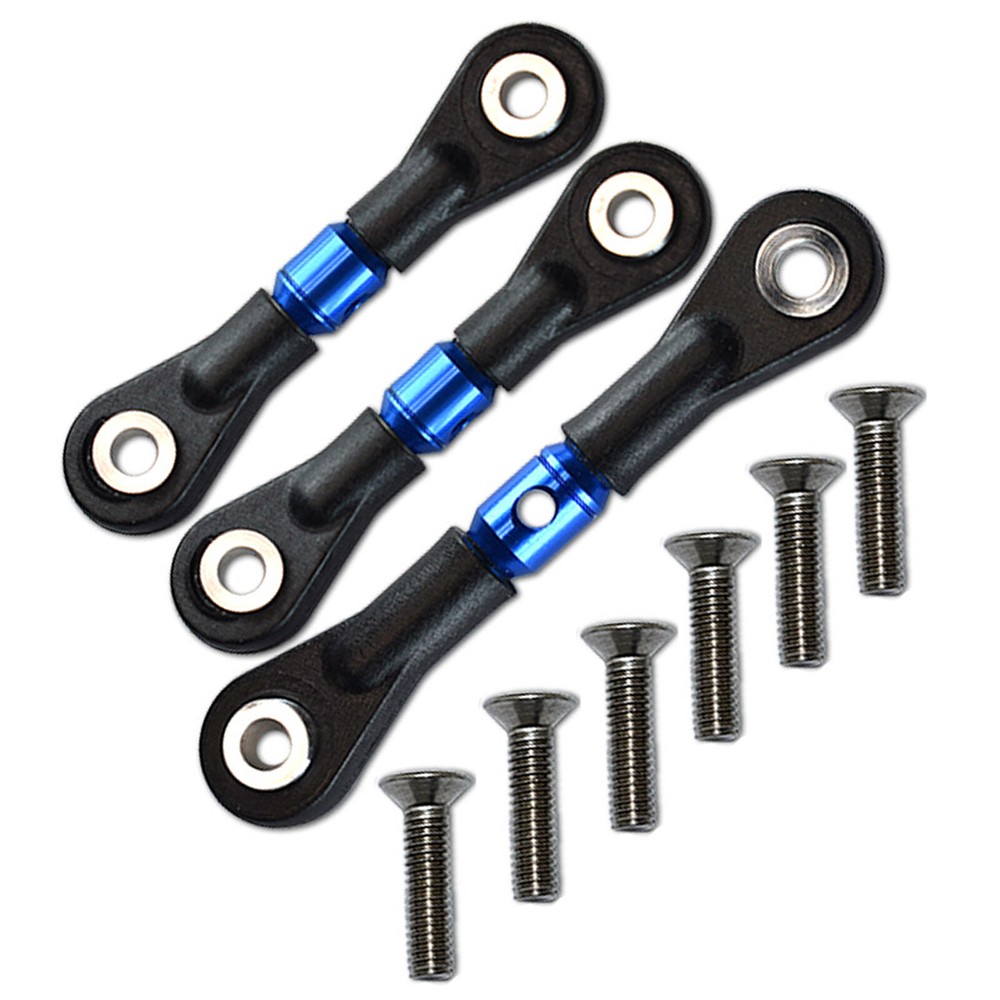 3Pcs Aluminum alloy Rod Link Rod Tie Rod for Tamiya TT-02 TT02 1/10 RC Car