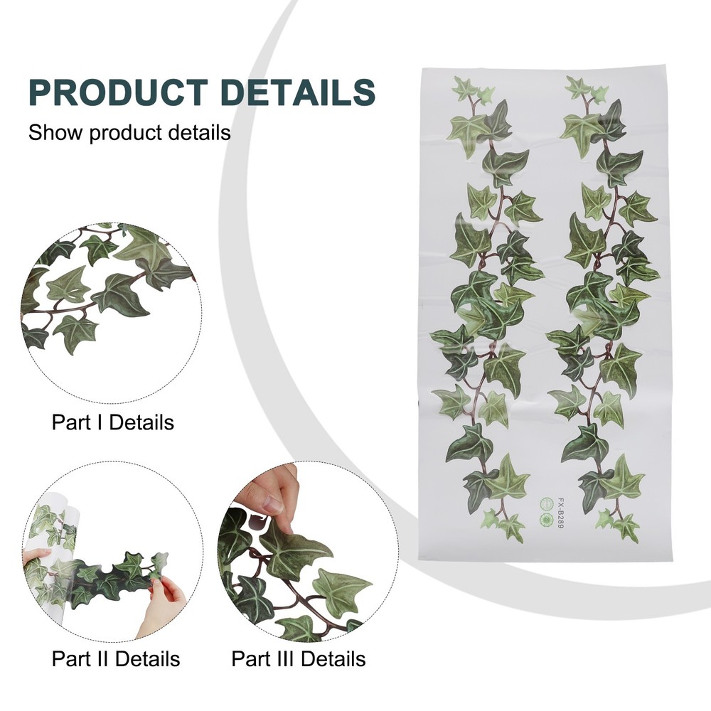 Green Vine Wall Decal Sticker for Bedroom Living Room Home Decor