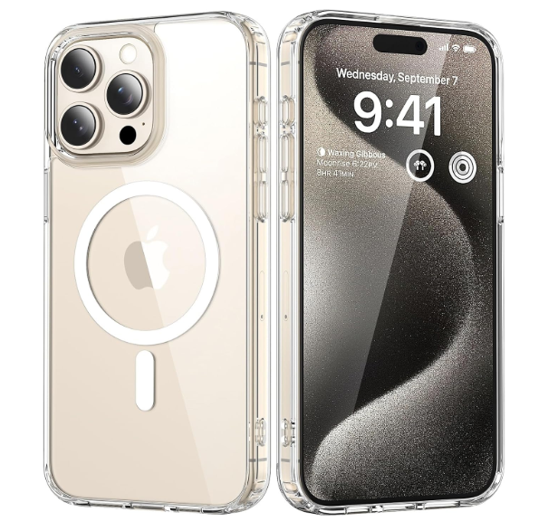 For Apple iPhone 16 15 14 Pro Max Clear Case Shockproof MagSafe Cover