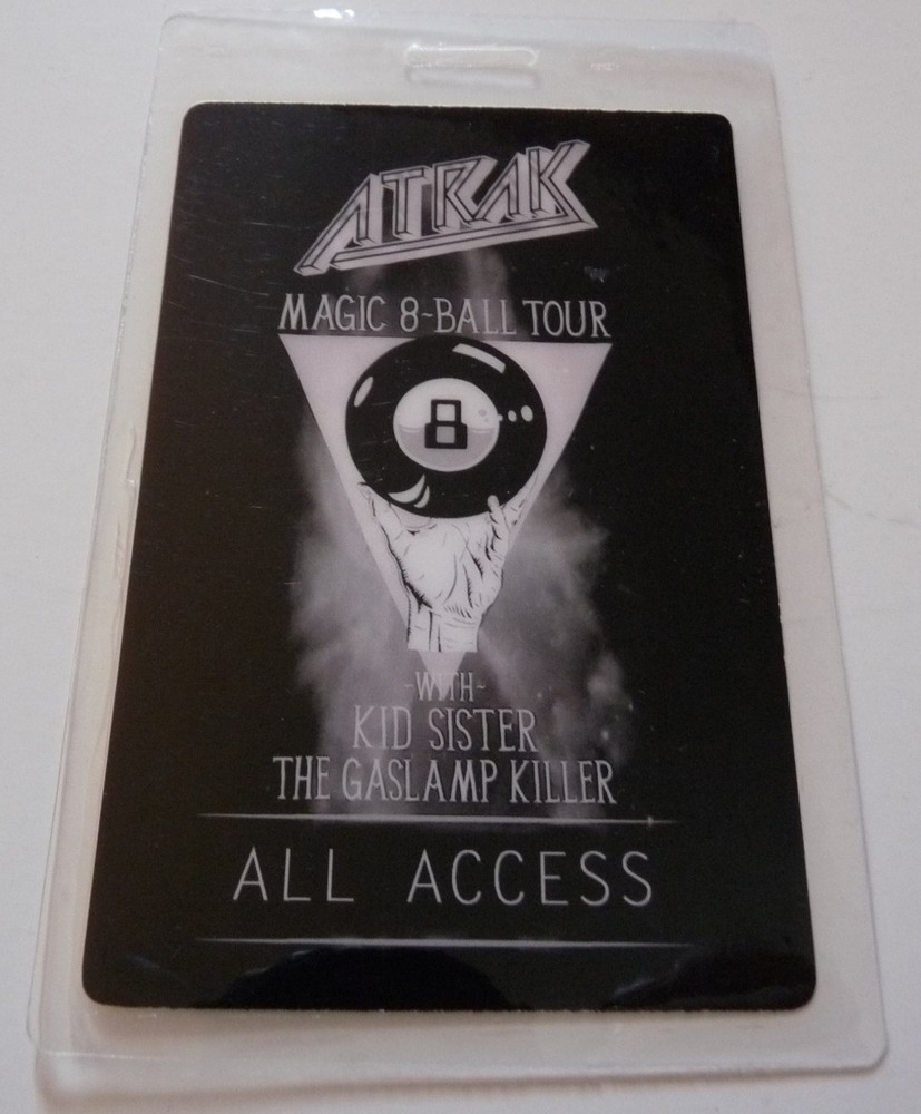 A-trak 2011 Magic 8 Ball Concert Tour All Access Backstage Pass Laminate D2