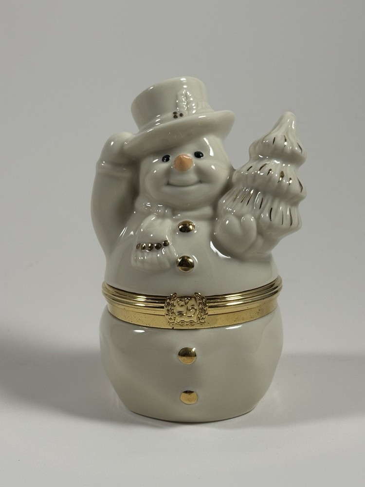 Winter Wonderland Snowman Keepsake Box by Lenox