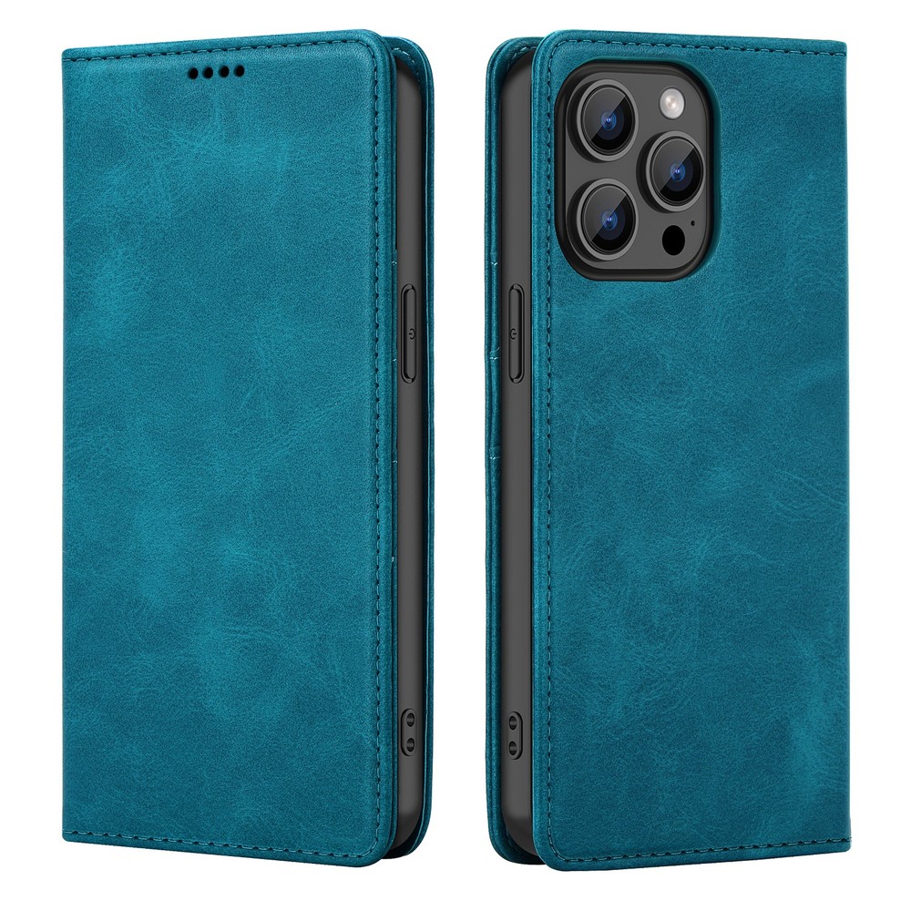 RFID Blocking Leather Wallet Phone Case For iPhone 16e 17 Pro Max 15 14 13 12