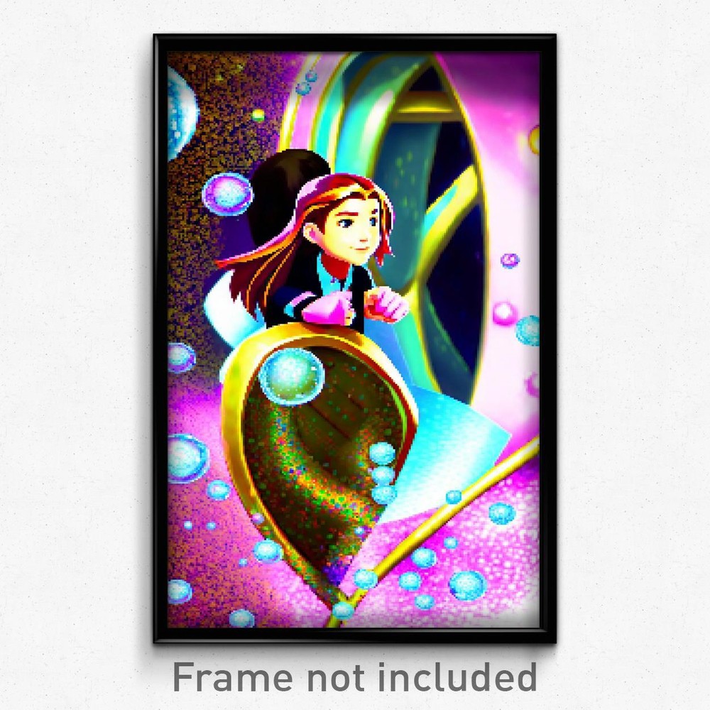 Pixel Art Poster - Bubbly Middle School (8 Bit Psychedelic Video Game Print)
