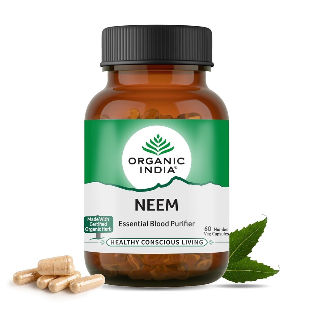 ORGANIC INDIA Neem Capsules - Blood Purifier 60 Capsules