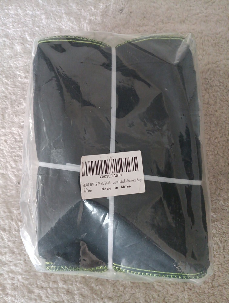 12-Pack 5 Gallon, Vegetable/Flower/Plant Grow Bags, Aeration Fabric Pots.