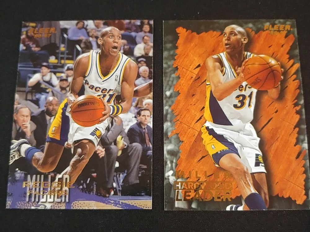 Lot Of 2 Nba Basketball Cards Reggie Miller Indiana Pacers Superstar