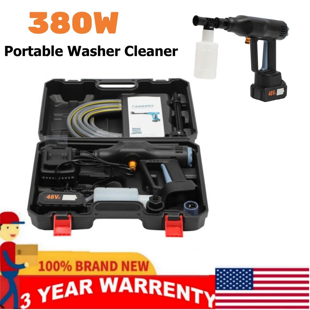 Yard Cordless Electric Portable High-Pressure Car Wash Spray Gun Cleaner