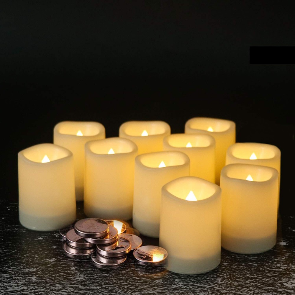 Waterproof Flameless LED Candles with Timer for Outdoor Use