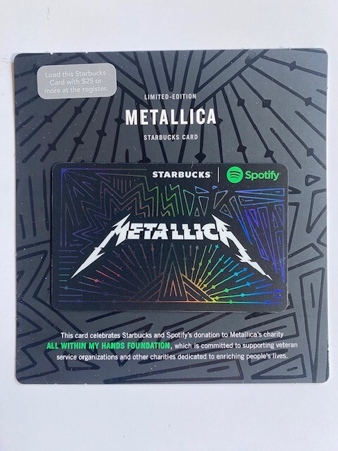 STARBUCKS Gift Card 2017 METALLICA Spotify** Limited Edition Holiday* No $ Value-image