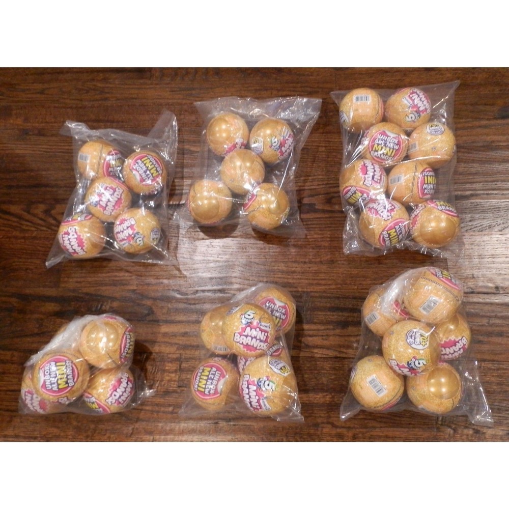 Zuru Mini Brand 5 Series 2 Surprise Gold Balls Set of 35 NEW