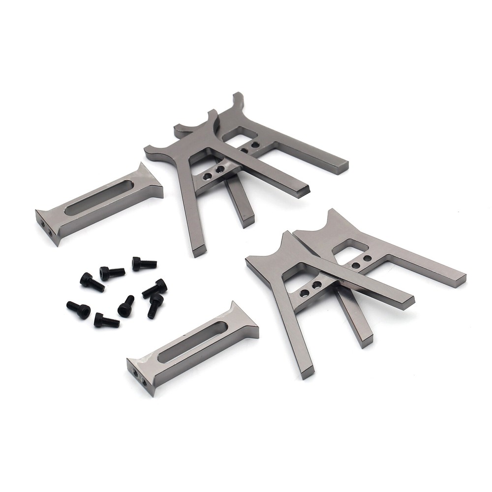 1 Pair Silver Display Lifting Jack Stand for 1/24 & 1/18 TRX4M SCX24 FCX24 RC Car Accessories