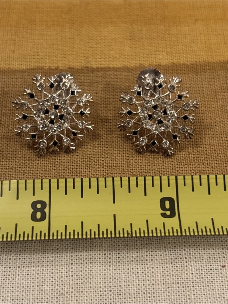 sterling silver snowflake stud earrings Onyx Accents & Yes/No Sterling Earrings