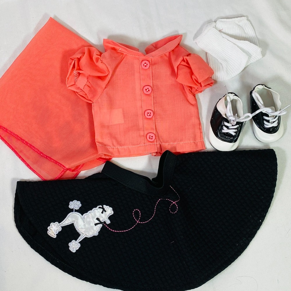 Pink Poodle Skirt & Saddle Shoes Outfit Set for 18