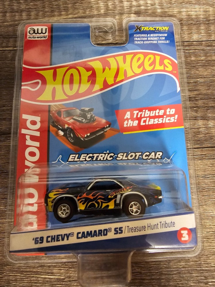 Autoworld HO Slot Car New Hot Wheels 1969 Chevy Camaro SS Treasure Hunt Tribute