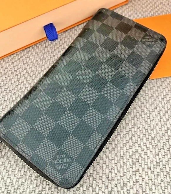 Louis Vuitton Damier Graphite Zippy Wallet Vertical Braza Wallet
