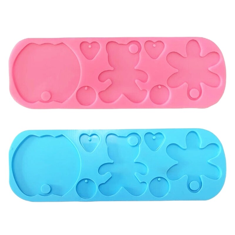 Silicone Straw Clamp Resin Pendant Molds