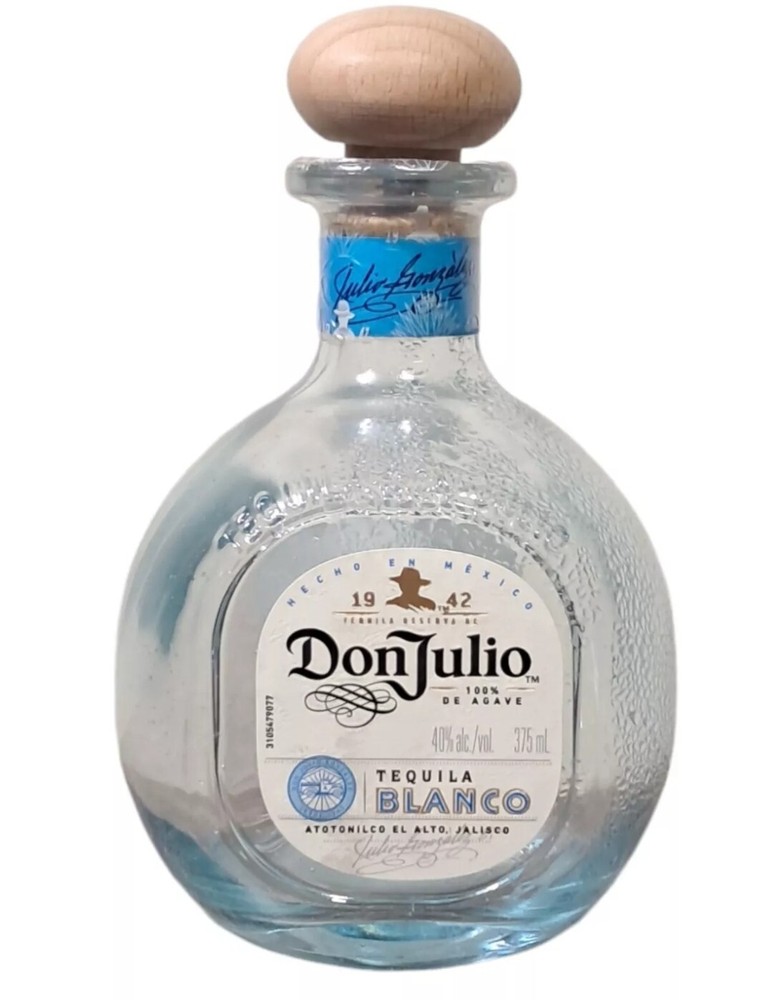 Don Julio Blanco Tequila Empty Bottle 375 ml.   W/Wood Cork
