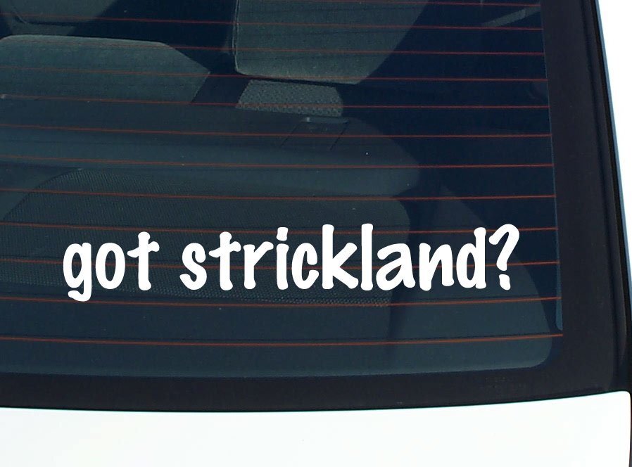 Show Your Pride with Strickland Funny Last Name Car Decal or Bumper Sticker