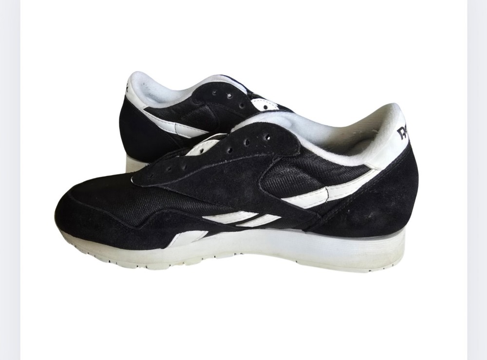 Reebok Women's Classic Nylon Shoes Sneakers 6606 - Black/White Size 6.5