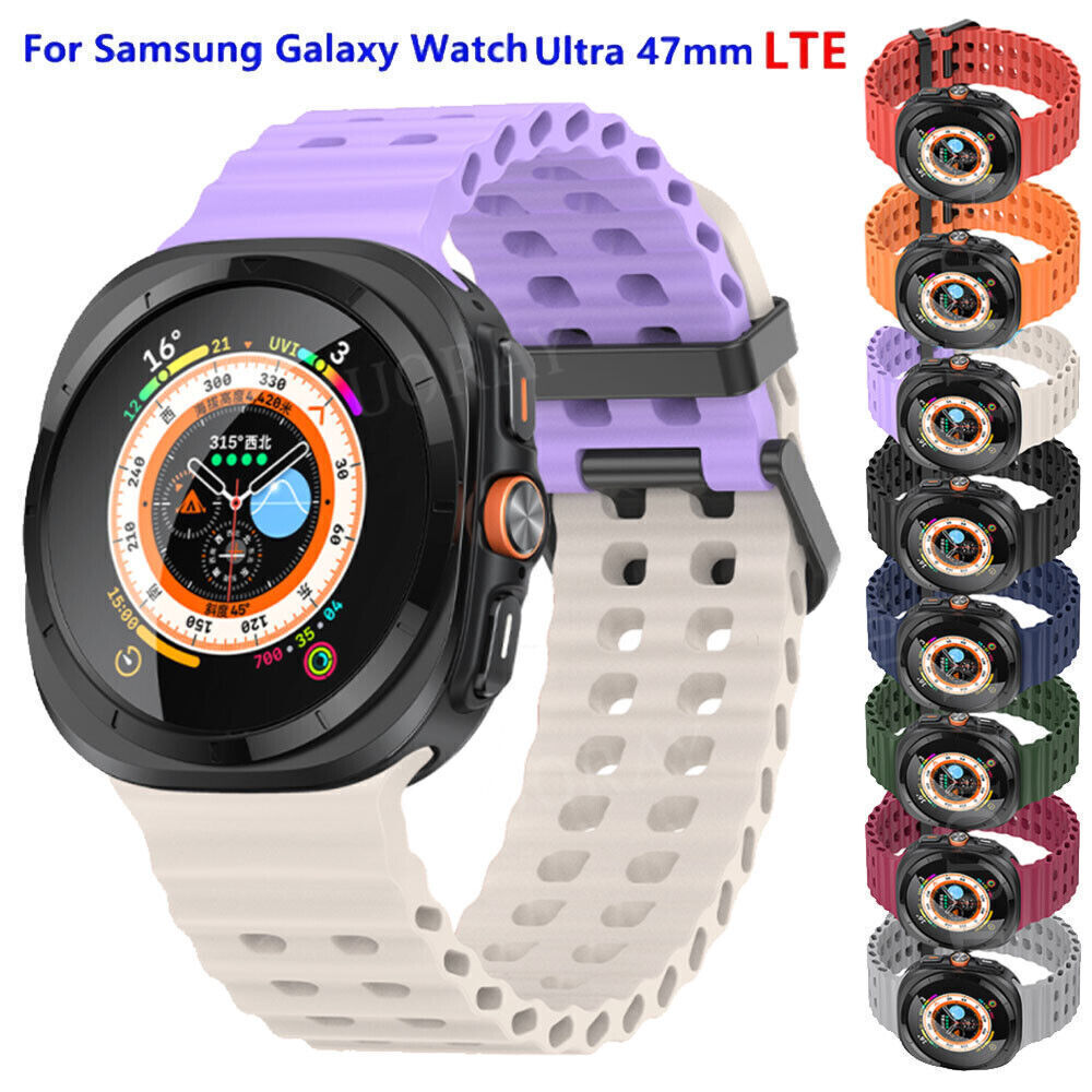 For Samsung Galaxy Watch Ultra 47mm Strap Sport Silicone Wrist Band Replacement