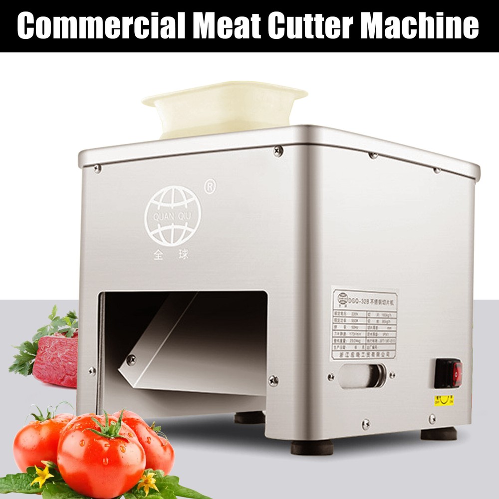550W Electric Meat Cutting Cutter Machine Slicer Dicer w/3.5mm Blade Commercial