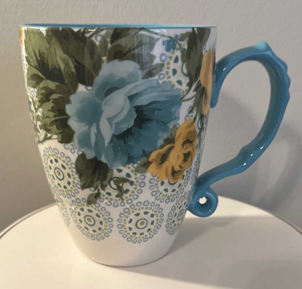 Pioneer Woman Rose 24oz Floral, Large, Mug, Coffee Or Tea Cup.