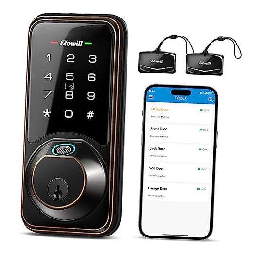 Fingerprint Smart Lock DK07 7-in-1 Keyless Entry Deadbolt for Home Security