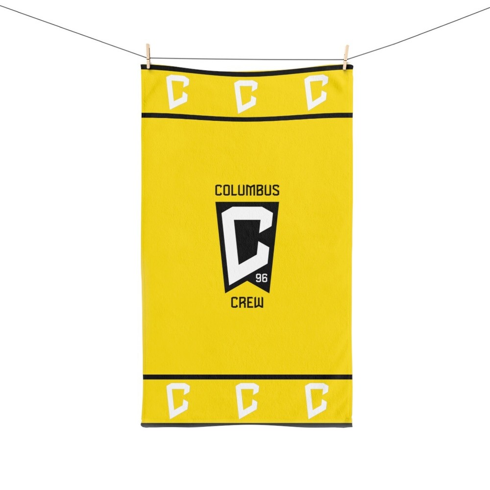 columbus crew fc hand Towel (back white) mls towels football club 40.6x71.1cm