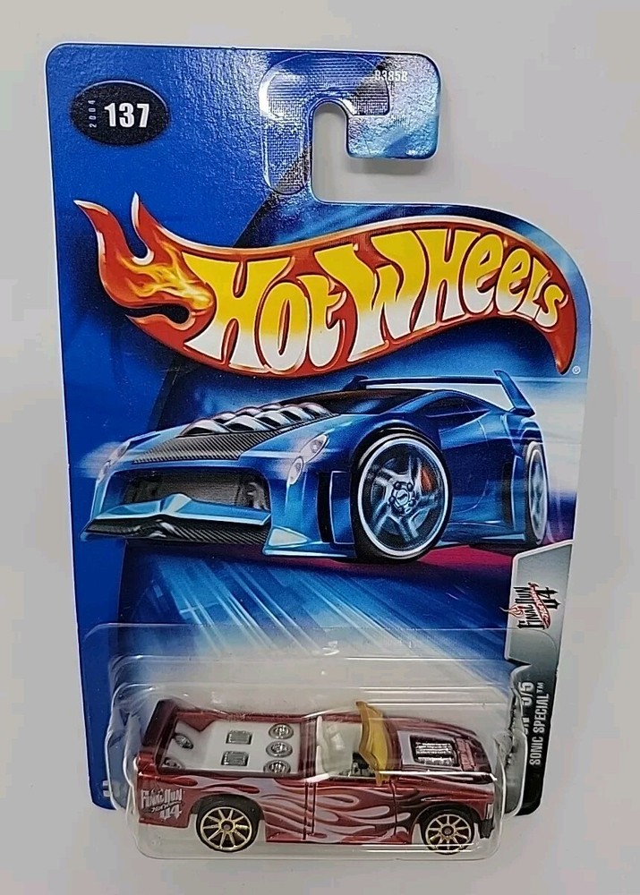 2004 Hot Wheels #137 Final Run Series 5/5 SONIC SPECIAL Red w/Gold 10 Sp Wheels