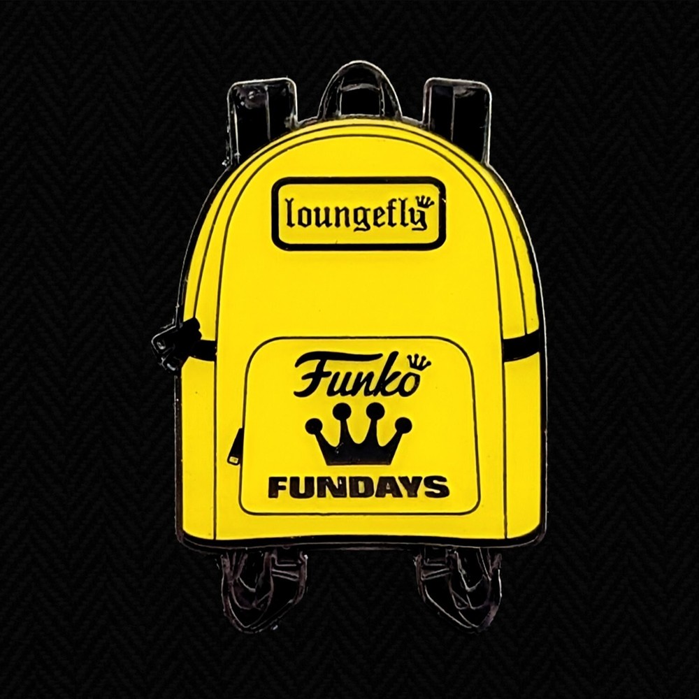 SDCC Funko Fundays Blacklight Battle Loungefly Backpack Enamel Pin Yellow