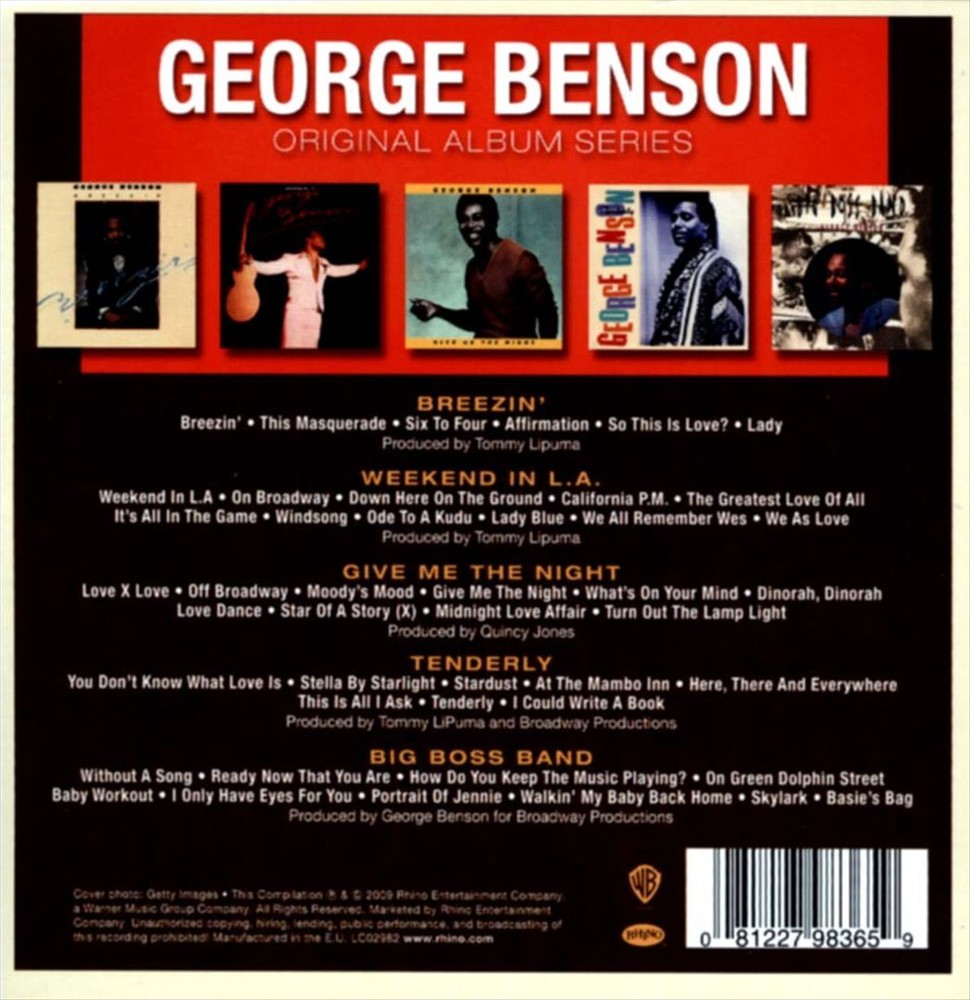 George Benson Original Album Series CD Box Set 5 Albums
