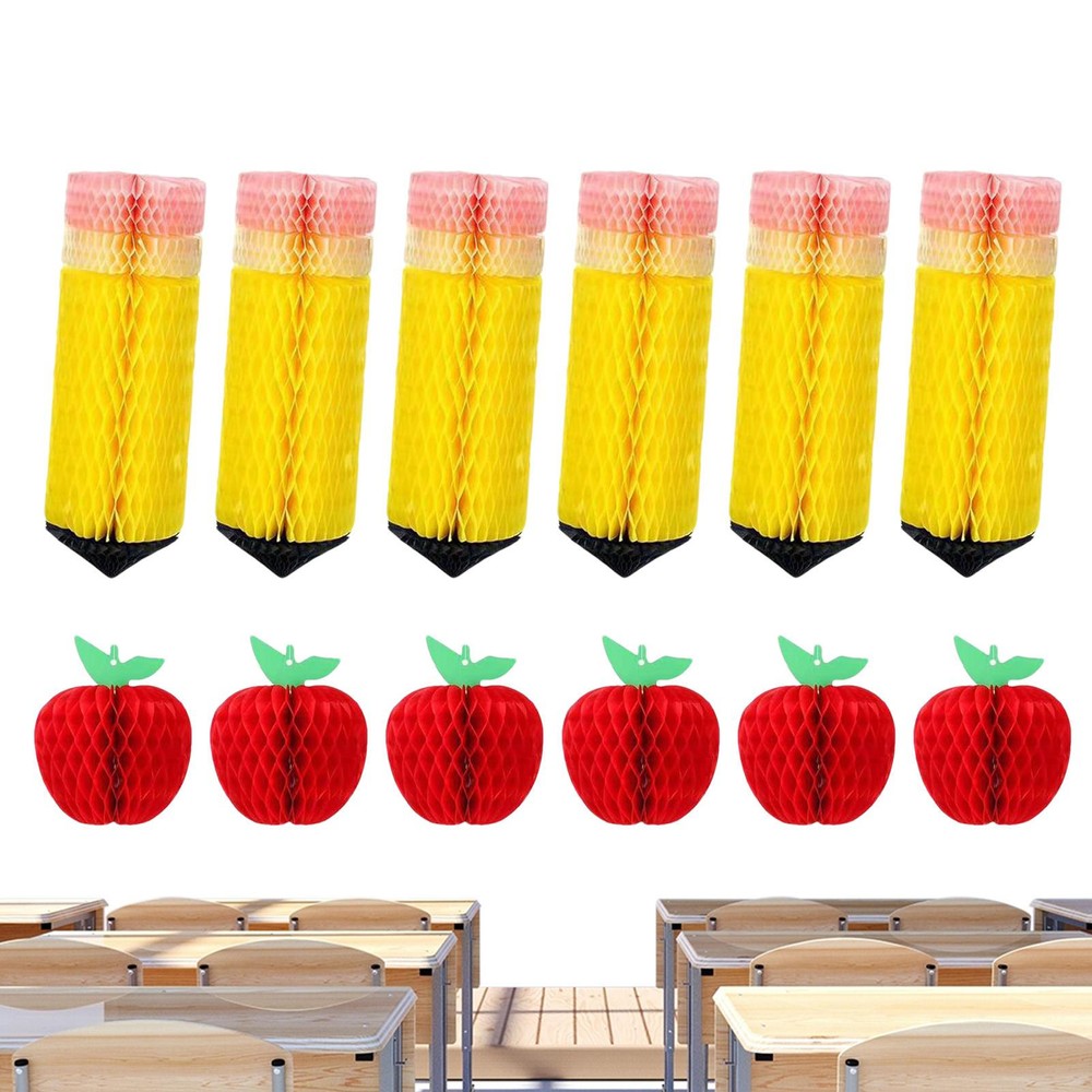 12 Pcs Back To School Classroom Decorations Classroom Tissue Paper Pencil