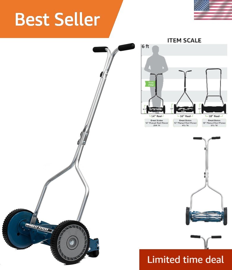 Hand Reel 14 Inch Push Lawn Mower