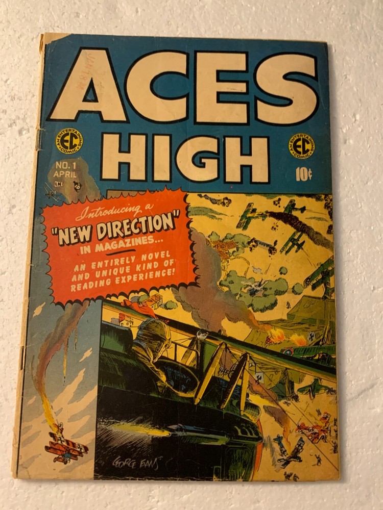 ACES HIGH #1 GD+ EC COMICS GOLDEN AGE 1955 WAR COMICS