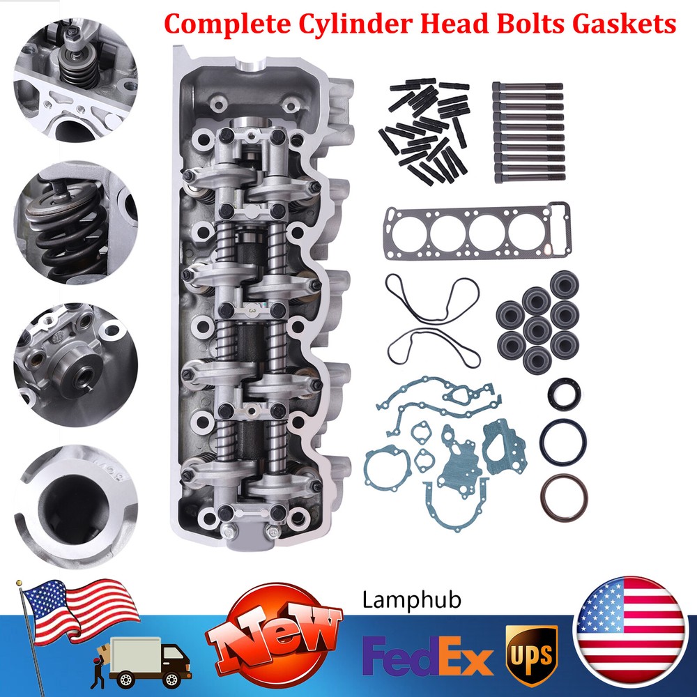 For 83-1989 Mitsubishi Chrysler Mazda 2.6L Complete Cylinder Head Bolts Gaskets