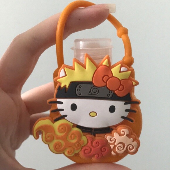 Hello Kitty Hand Sanitizer with Naruto Themed Holder
