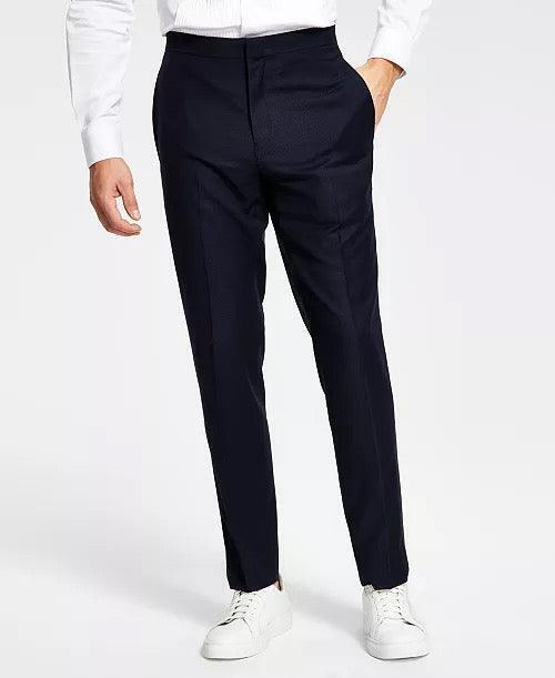 Alfani Mens Slim Fit Navy Blue Tuxedo Dress Pants 34 X 30 NEW $135 MDZOPQBZ0030