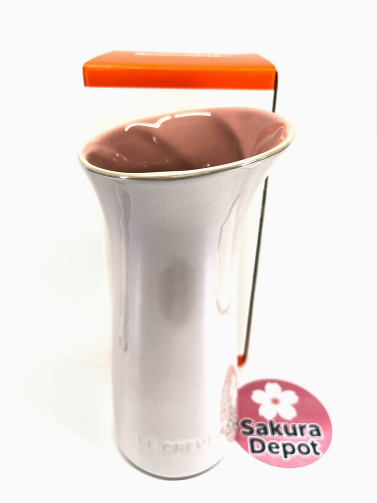 Le Creuset Vase Bouquet Flower Base Shell Pink Luster D9cm H20cm 500ml JPN New